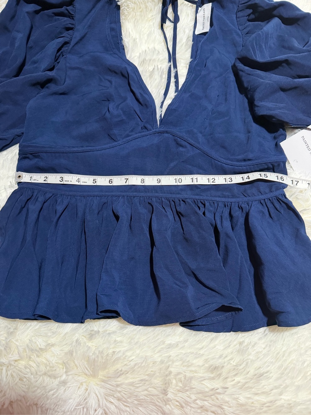 Painted Threads Deep Blue Blouse New with Tags - Picture 6 of 11